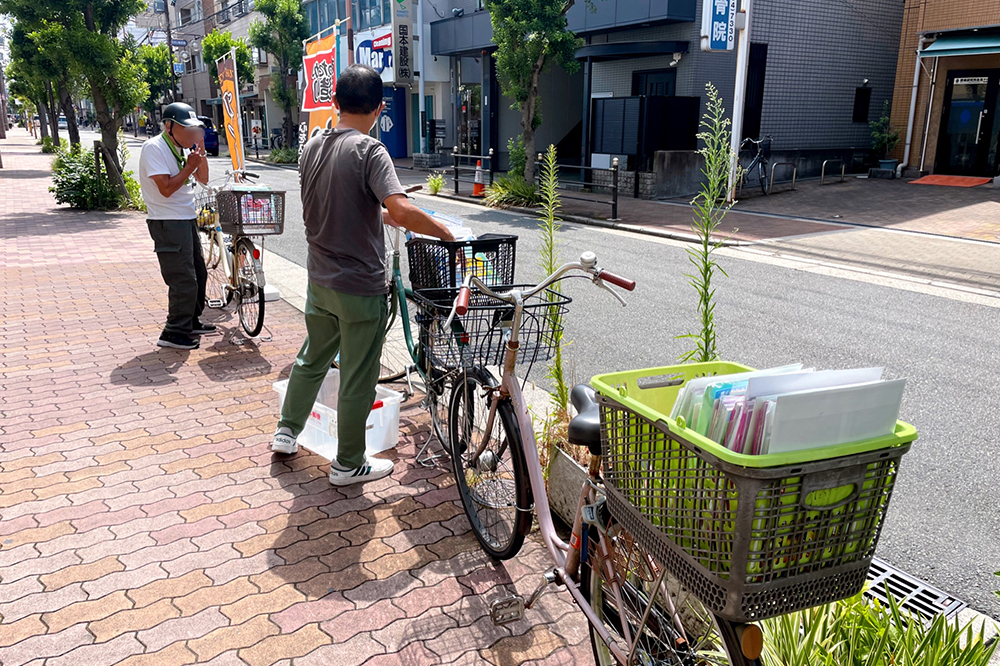 ゆうメール作業の様子