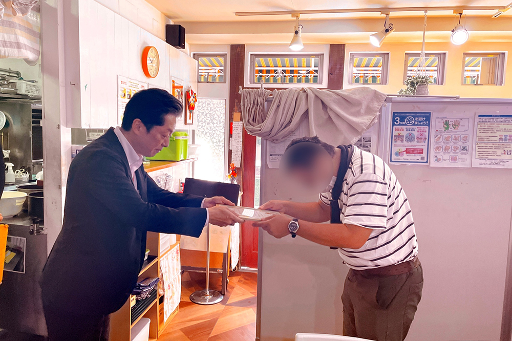 ゆうメール作業の様子